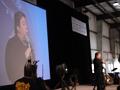 Steve Wozniak on stage (fuzzy)
